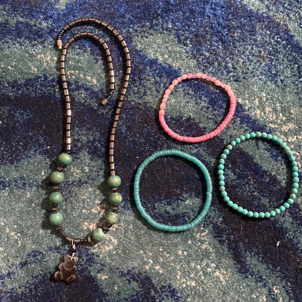COPY - Necklace and 3 stretch bracelets